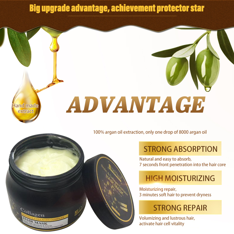 Collagen complex moisturize and smooth hair mask