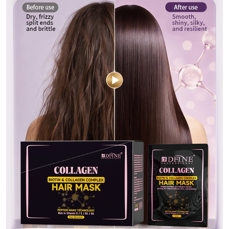 Travel-sized hair mask